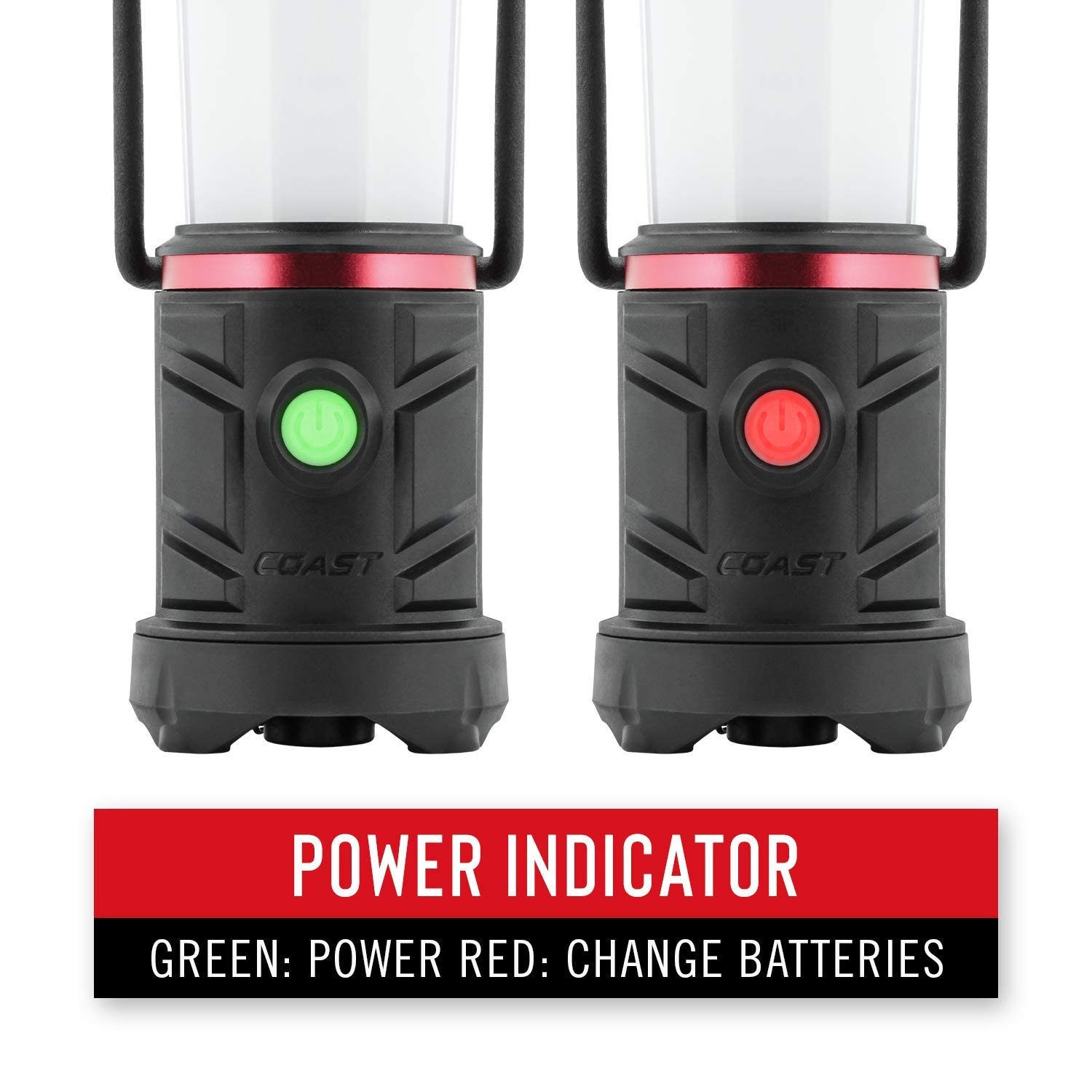 COAST EAL13 Dual Color LED Emergency Light – 330 Lumens, AAA or Rechargeable, Storm Proof, Compact and Durable for Camping & Survival
