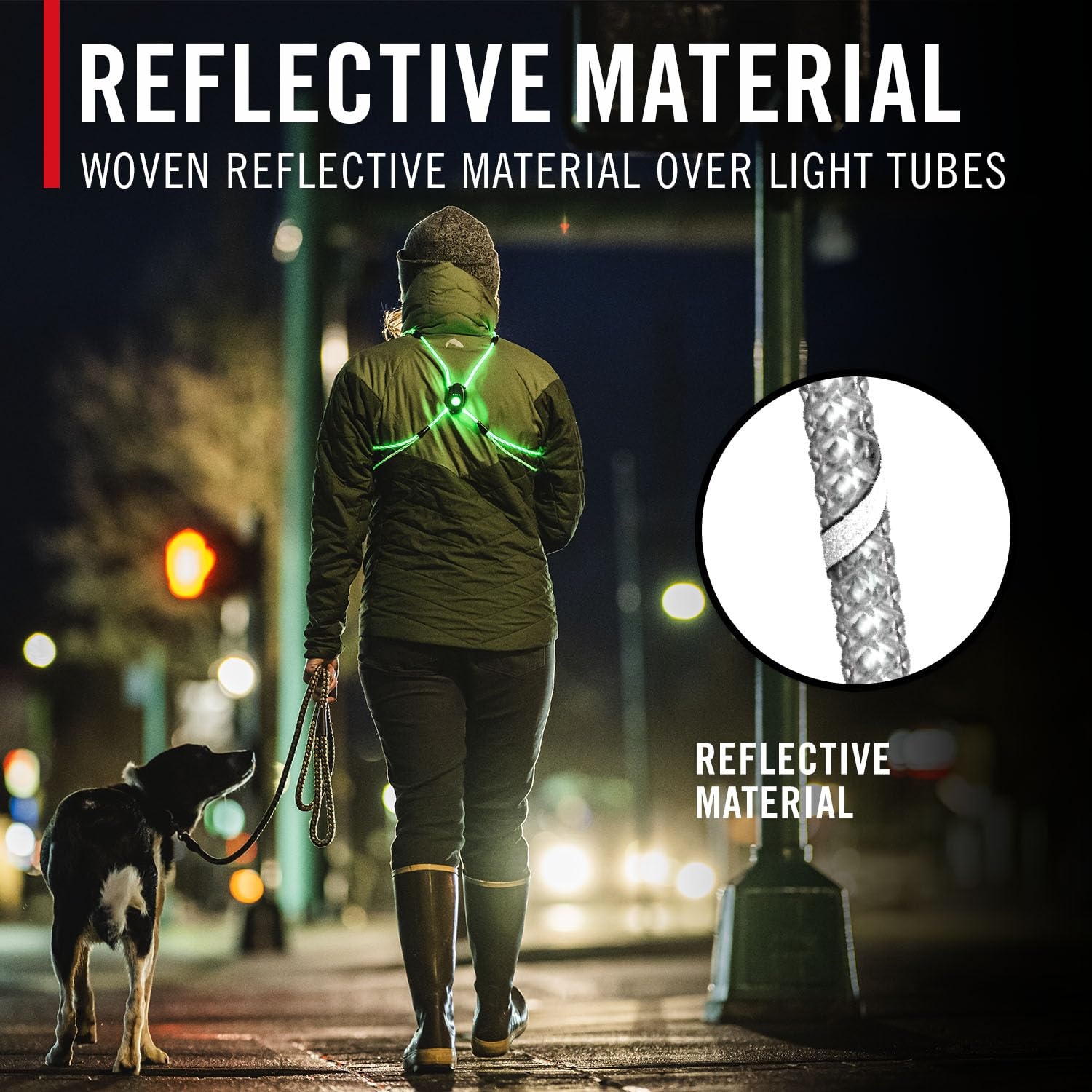 Coast LH150 Version 2.0 Rechargeable LED Hi-Vis Lighted Vest, 6+ Color Modes, Reflective, One Size Fits Most with *NEW & IMPROVED 18 HOUR RUNTIME*(Lh150 Lighted Vest V2.0)