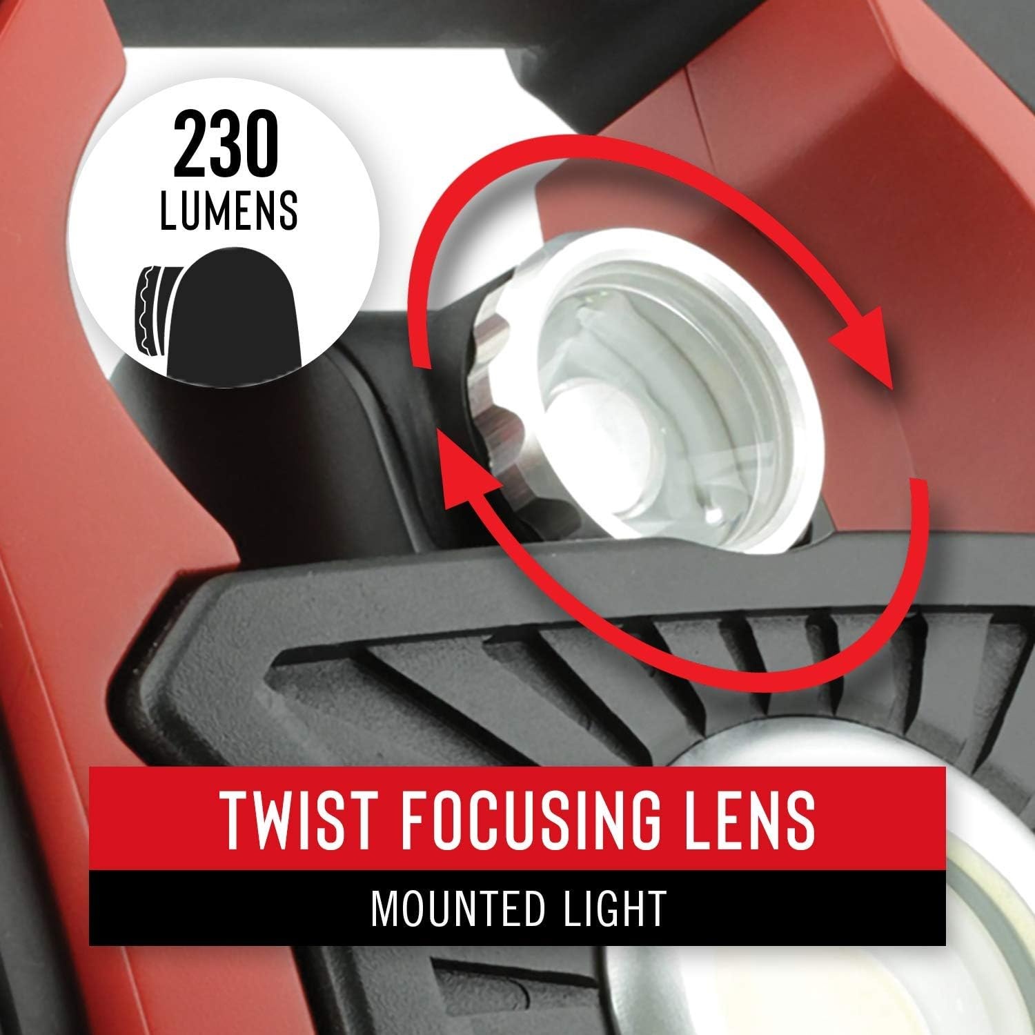 Coast WLR2 2000 Lumen RECHARGEABLE-DUAL POWER LED Work Light with TRI-BEAM TWIST FOCUS and 360-Degree Swivel Light