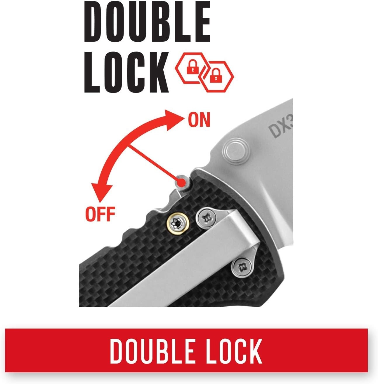 Coast – 20073 DX357 Double Lock Folding Knife with 3.5″ Serrated Stainless Steel Blade