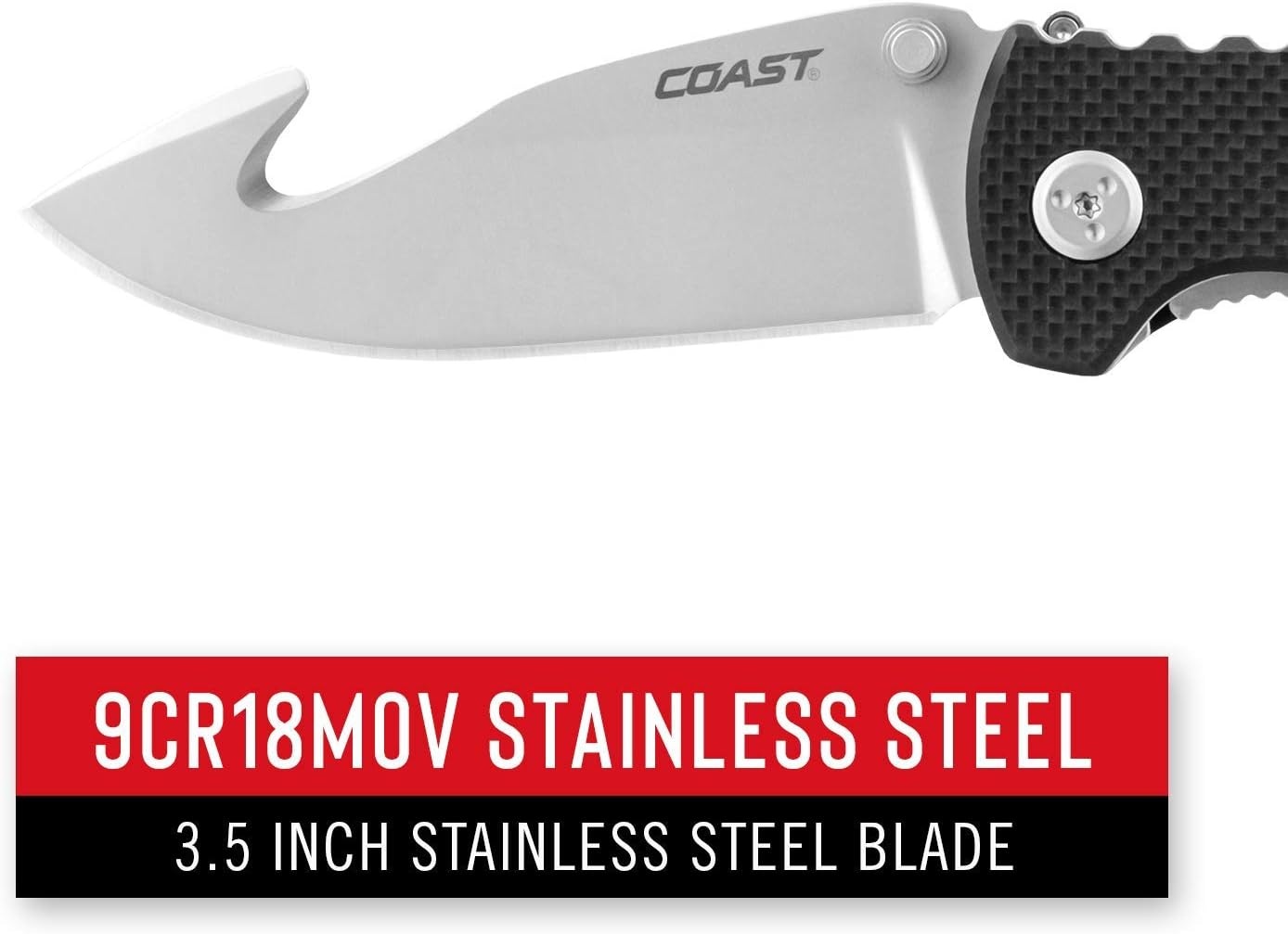 Coast – 20073 DX357 Double Lock Folding Knife with 3.5″ Serrated Stainless Steel Blade