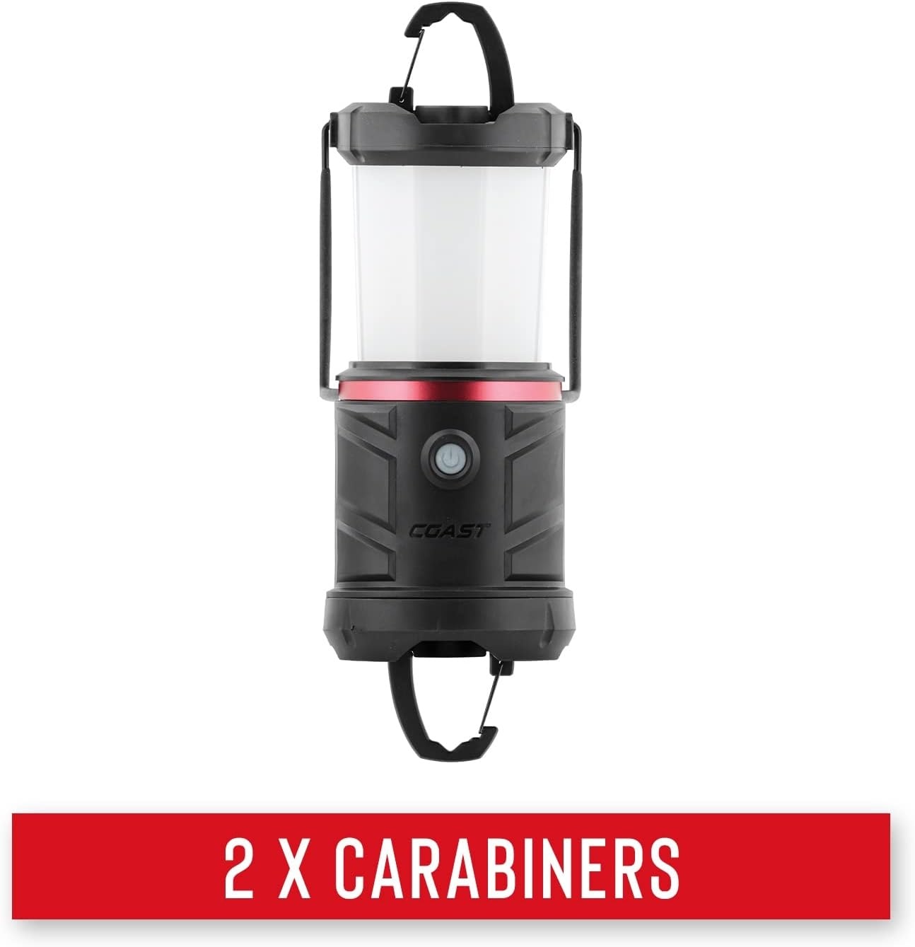 COAST EAL22 1250 Lumen Dual Color LED Emergency Light, Storm Proof, Power Bank, Durable for Outdoor & Survival – Compatible with 3 x D Batteries or ZX1010 Rechargeable Battery, Black(No Size)