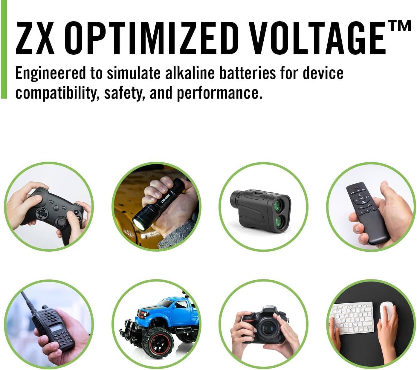 Coast ZX 9V USB-C Rechargeable Batteries, ZITHION-X, Lithium Ion 1.5v 560 mAh, Long Lasting, Charges Under 3 Hours, Charging Cable Included, 2-Battery Pack