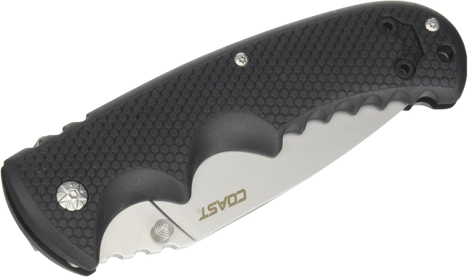 COAST DX318 Double Lock Folding Knife with 3.75″ Serrated Stainless Steel Blade