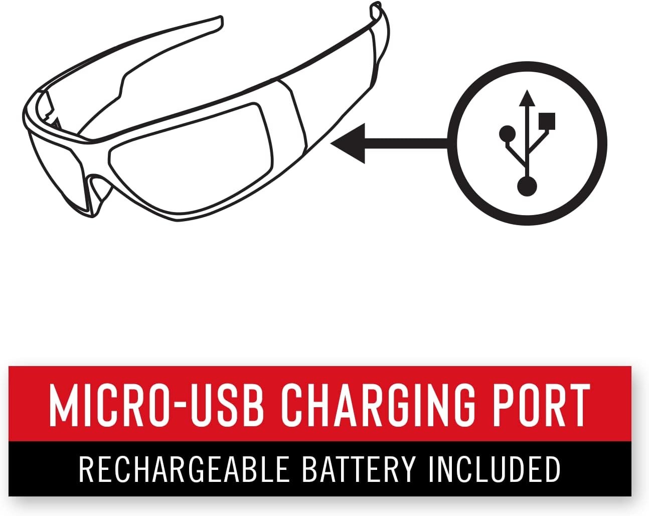 Coast SPG400 Rechargeable Lighted LED Safety Glasses with Built-In Inspection Beam, Scratch Resistant Interchangeable Lenses,(Safety Glasses W/ Non-bifocal Lenses)