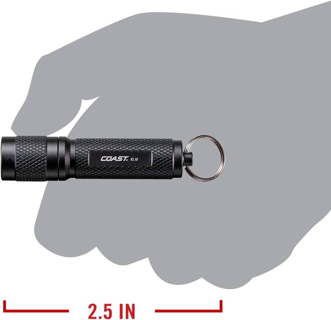 Coast KL10 100 Lumen LED Keychain Light, Pocket Sized, Black