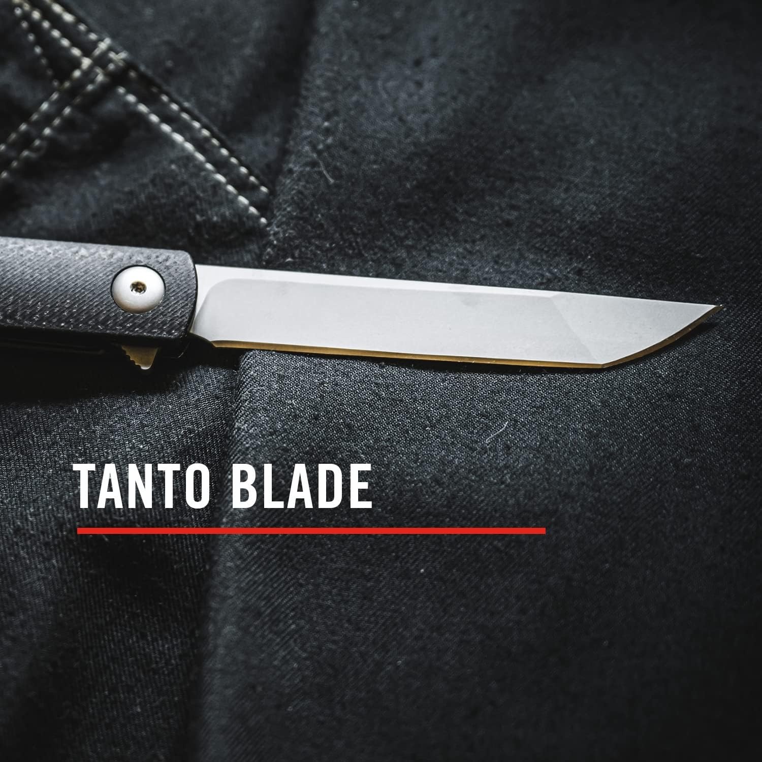 Coast Founder’s Collection SELECT Gentleman’s EDC Folding Pocketknife, Tanto Blade(Black)