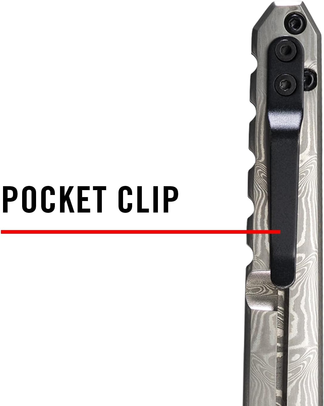 Coast Founder’s Collection LX533 ORIGIN, Gentleman’s EDC Folding Pocketknife, DAMASCUS Stainless-Steel Handle, Flipper Tab, Frame Lock, Pocket Clip, Black Nitride Stainless-Steel Blade