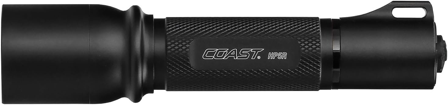 COAST® HP5R Rechargeable Focusing 185 Lumen LED Flashlight, Black