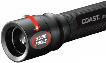 COAST® HP5R Rechargeable Focusing 185 Lumen LED Flashlight, Black