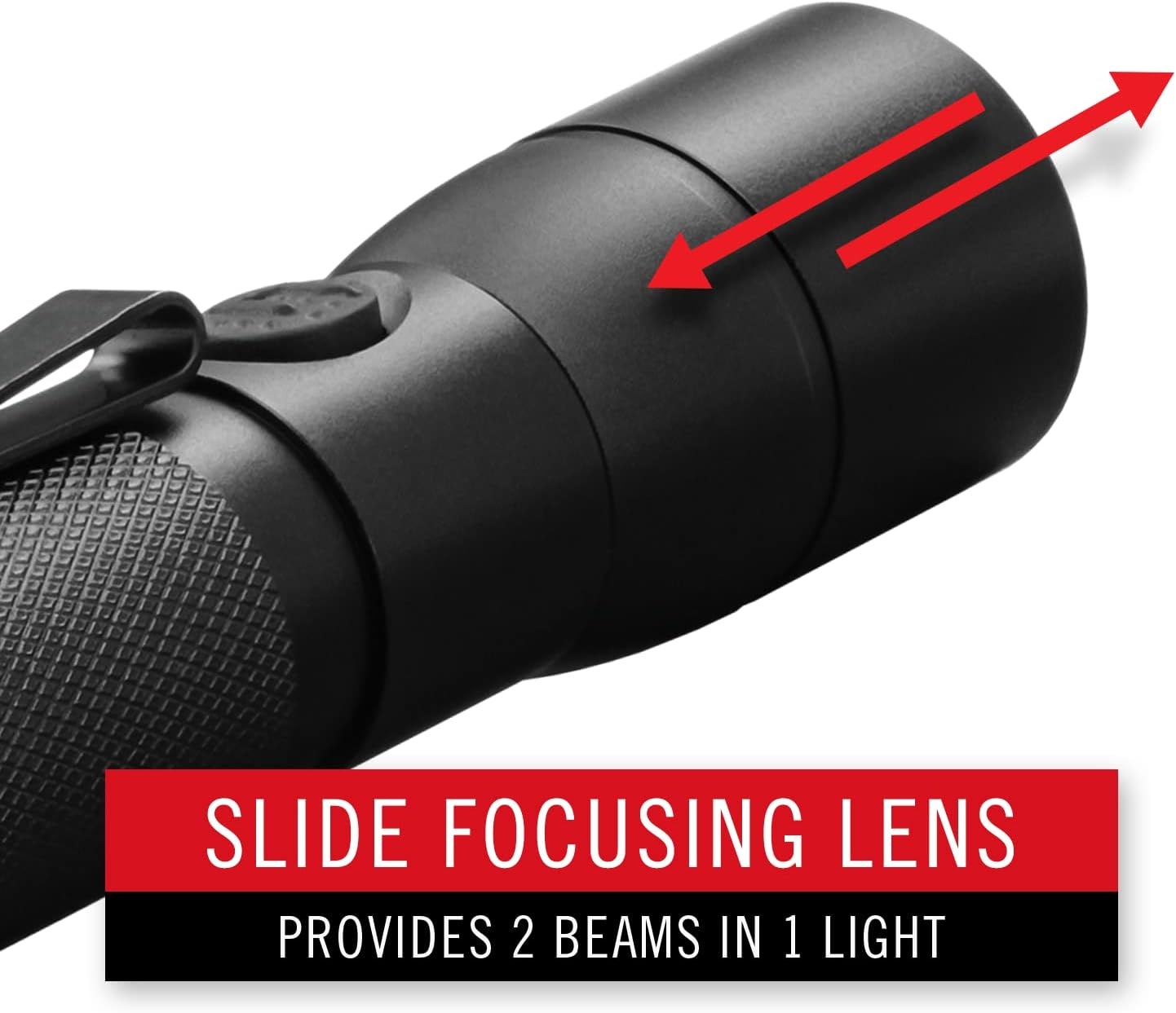 Coast HX5 410 Lumen LED Flashlight, Pure Beam Focusing, Slide Focus, Pocket Clip, Weatherproof, Pocket Sized, Black(Flashlight)