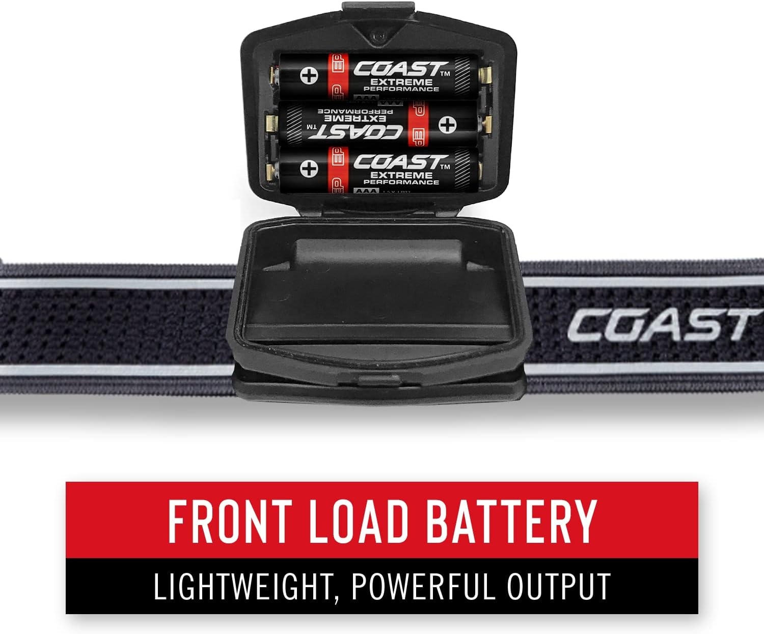 Coast® FL75R Rechargeable 1000 Lumen Dual Color Twist Focus™ LED Headlamp, Black