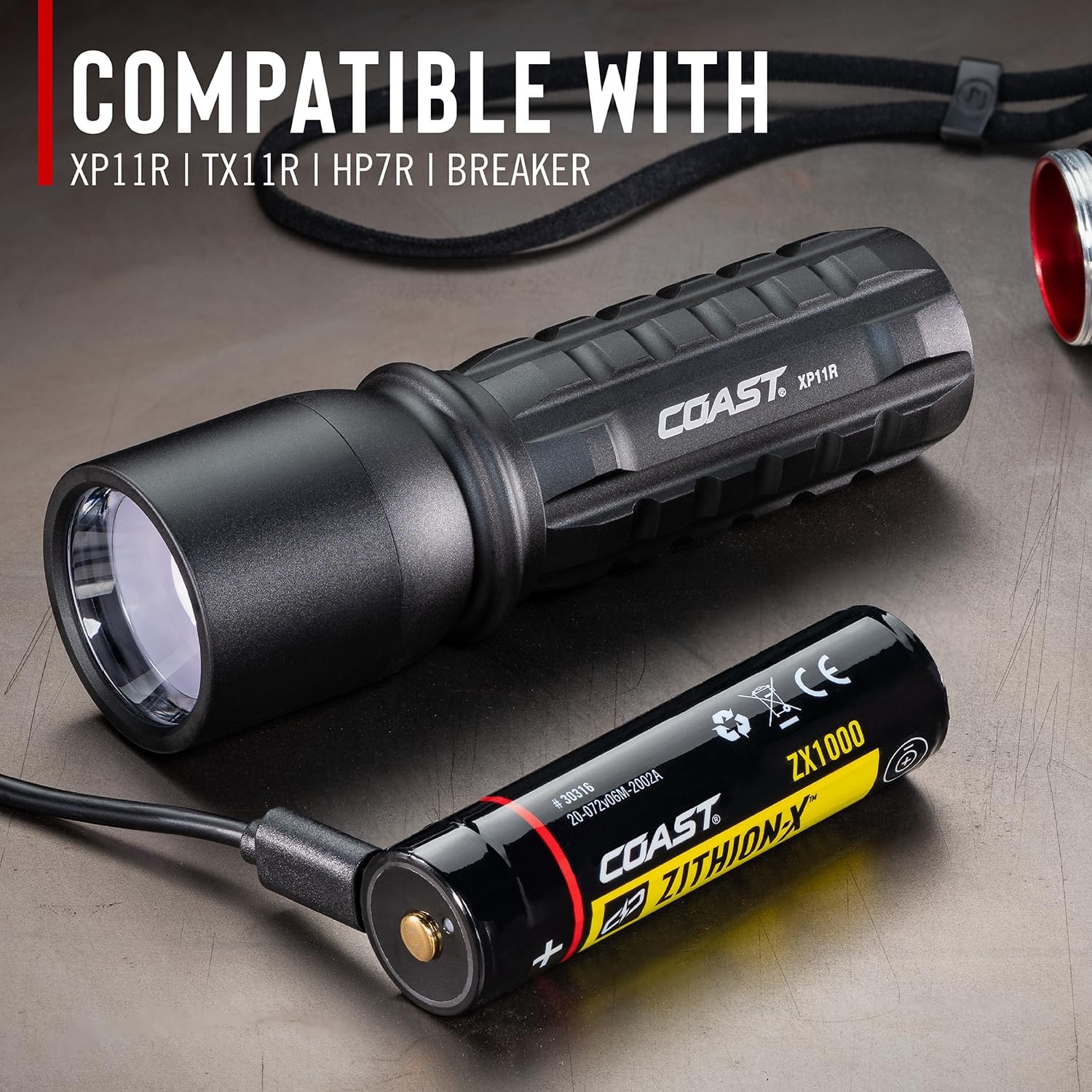 Coast ZX1000 ZITHION-X Li-Ion Rechargeable Battery for The XP11R LED Flashlight, Black