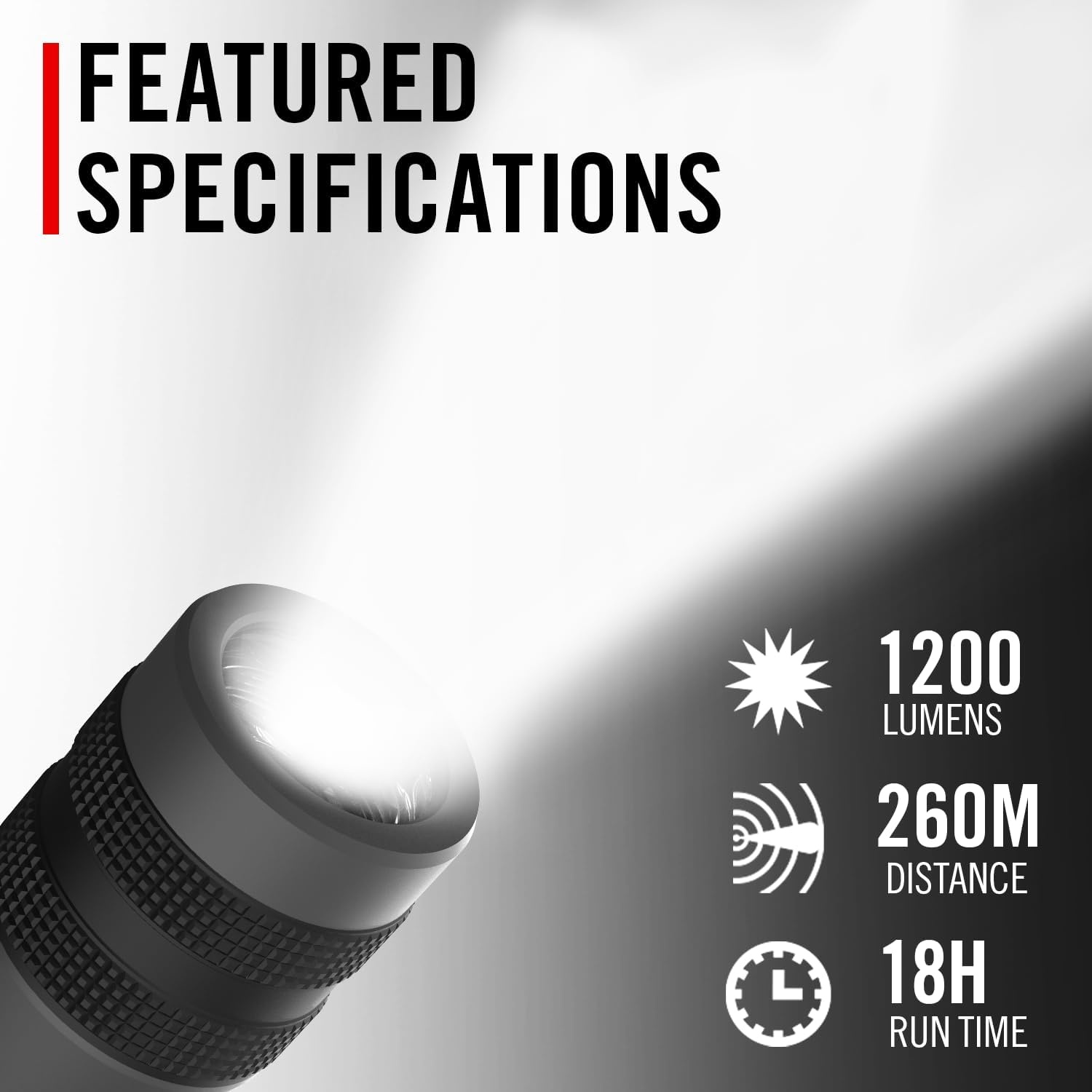 Coast GX20 1200 Lumen Waterproof Alkaline-Dual Power LED Flashlight with Twist Focus, Anti-Roll Cap and Textured Handle – Compatible with 4 x AAA Batteries (Included) or ZX750 Rechargeable Battery(GX20)
