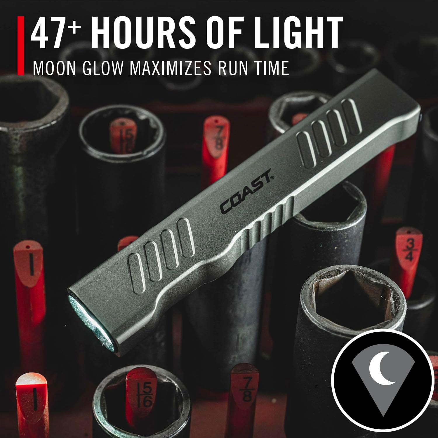 Coast Slayer RED 1000 Lumen USB-C Rechargeable LED Flashlight with Red Mode, Spot/Flood, Memory Mode and Pocket Clip