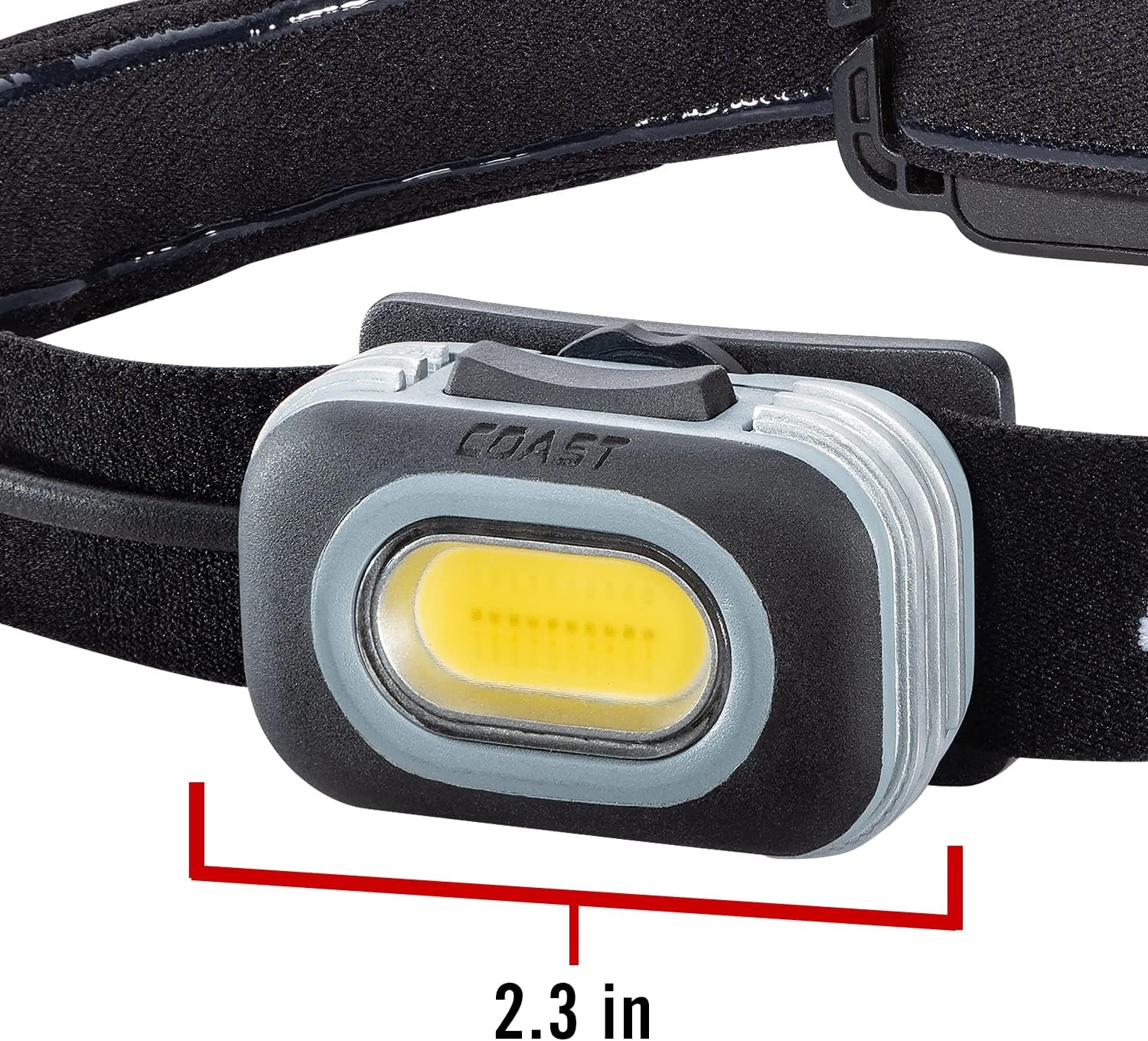 Coast RL10 560 Lumen Dual Color LED Headlamp with Flood and Spot Beams, Variable Light Control, C.O.B., Alkaline Dual Power, Non-Slip Band, 3 x AAA Included
